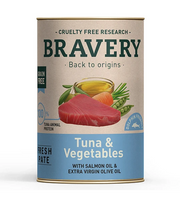 BRAVERY DOG TUNA & VEGETABLES 290GR ALI007