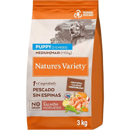 NV DOG NO GRAIN PUPPY MED/MAX SALMON 3,00 KG NATURES VARIETY 967042
