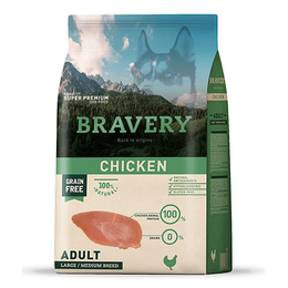 BRAVERY ADULTO CHICKEN MED-LARGE 4KG ALI017