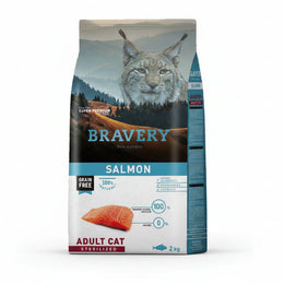 BRAVERY CAT ADULT STERILIZED SALMON 2KG ALI059