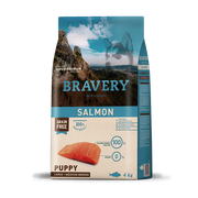 BRAVERY PUPPY SALMON MED-LARGE 4KG ALI043