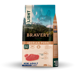 BRAVERY MINI ADULTO PORK IB. SMALL LIGHT 7KG ALI024
