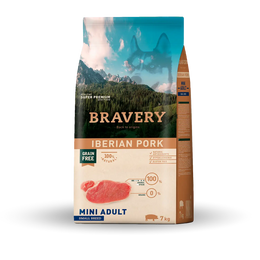 BRAVERY MINI ADULTO PORK IB. SMALL 7KG ALI022