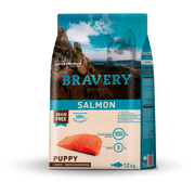 BRAVERY PUPPY SALMON MED-LARGE 12KG ALI042