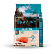 BRAVERY PUPPY SALMON MED-LARGE 12KG ALI042