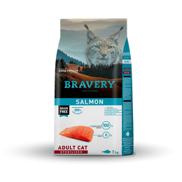 BRAVERY CAT ADULT STERILIZED SALMON 7KG ALI058