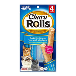 CHURU CAT ROLLS RECETA POLLO/ATUN/VIEIRA 4X10G (40G) 062528