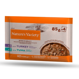 NV CAT WET BOC SALSA MULTIPACK PAVO/ATÚN *4 85G KG NATURES VARIETY 966229