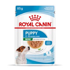 MINI PUPPY 2-10 MESES BOCADITOS EN SALSA 85G ROYAL CANIN