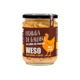 WESO PECHUGA EN CALDO DE HUESO DE GALLINA 400ML PERO/GATO WEPE
